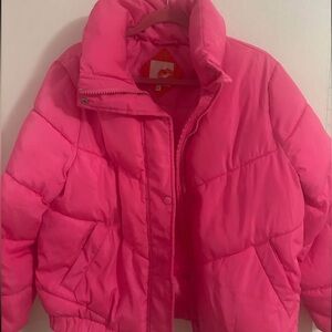 Hot Kiss Women's Pink Puffer Jacket
